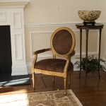 beautiful chair in a staged home