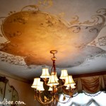 Modello design on ceiling with metallic plaster