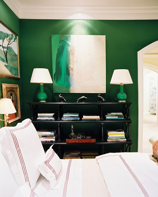 MIles Redd emerald green bedroom