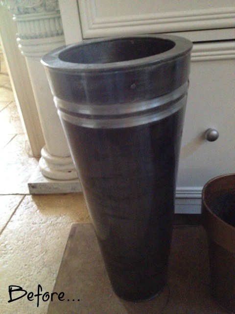a large ugly vase before