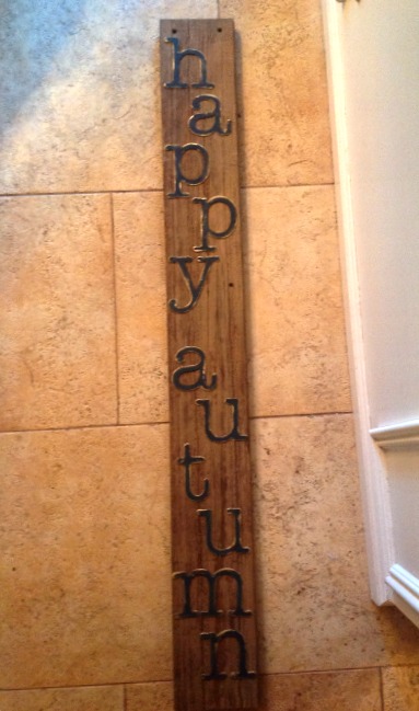 a happy autum diy sign for the porch